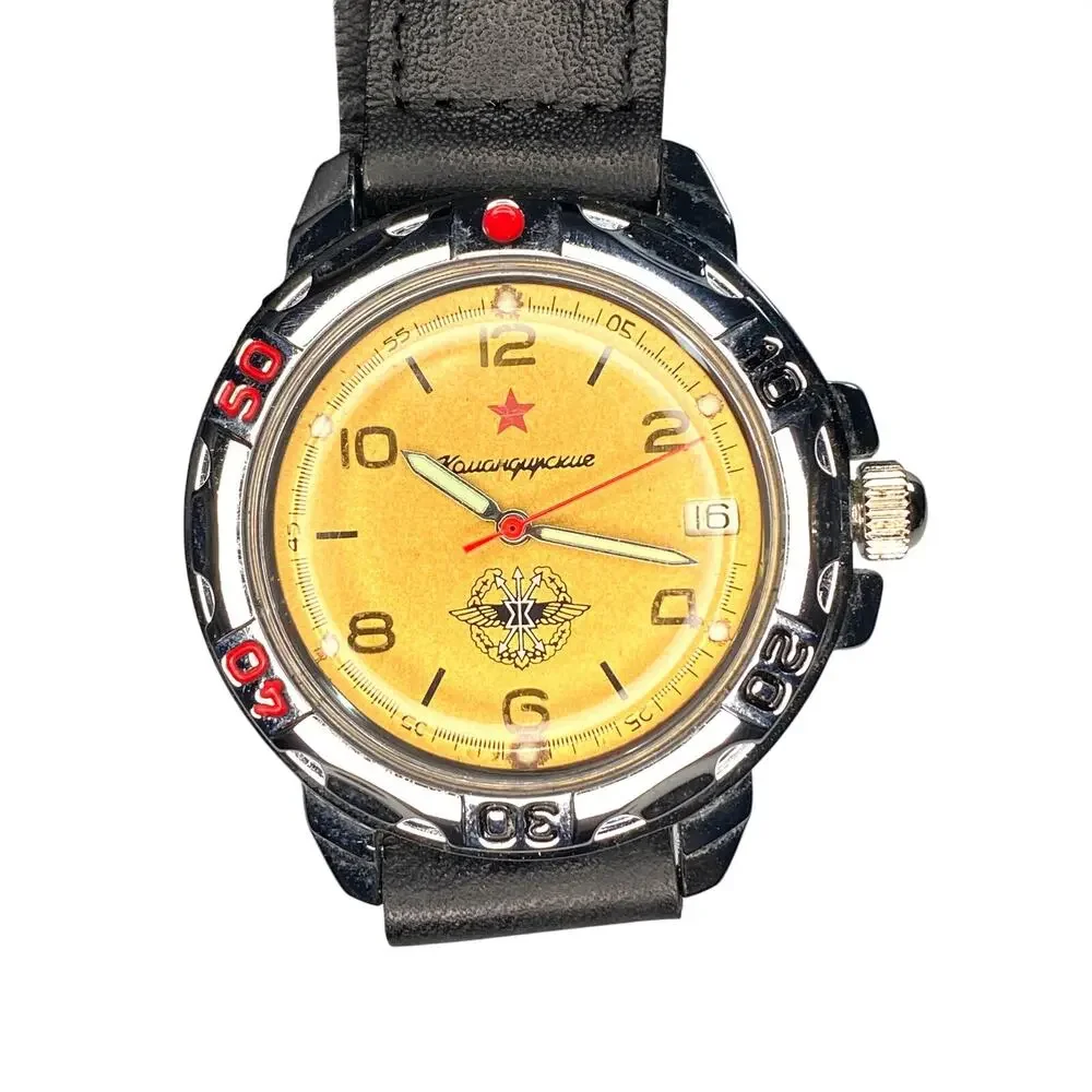 Vostok Komandirskie Soviet Tank Mechanical Watch Manual Wind IOB Military Retro